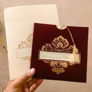 Velvet Wedding Cards Pakistan - Wedding Cards & Favour Boxes