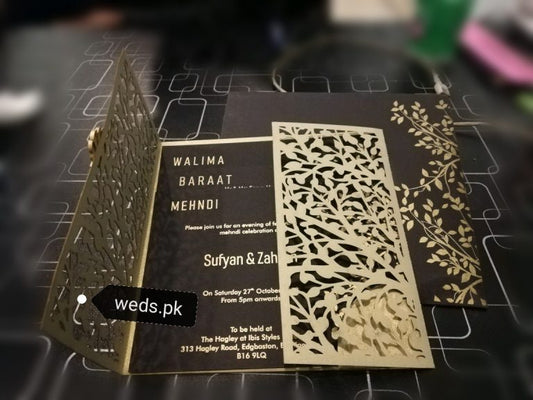 Tree Style Laser Wedding Invitations - Wedding Cards & Favour Boxes