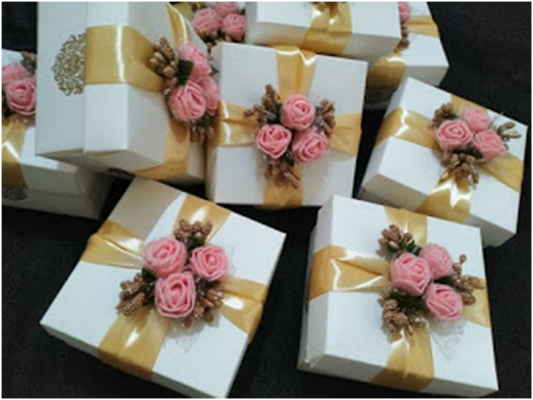 Favour Boxes Size 3.5*3.5 and 2 inches height - Wedding Cards & Favour Boxes